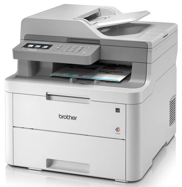 Värviprinter- koopiamasin- värviskanner 18 lehte/min, paberialus 250 lehte, käsisööt, kahepoolne trükk (duplex), dokumendi söötja ADF 50 lehte, värviskanner Skaneerimine E-post, FTP, Fail, Pilt, USB, WiFI, LAN, puutetundlik 9,3 tabloo, Brother TN-247 tooner